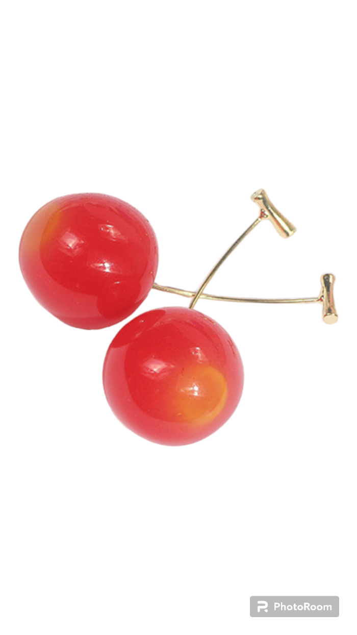 Aros pendientes largos cerezas, cherry