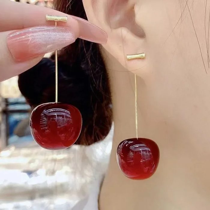 Aros pendientes Cerezas/Cherry largos - Imagen 3
