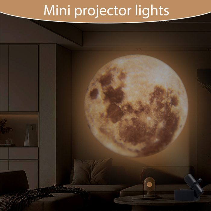 Mini Lampara Proyector Luna , Carga Usb - Imagen 2
