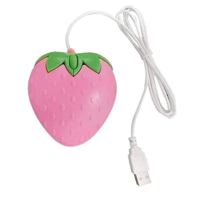 Mouse óptico USB, fresa rosa para PC