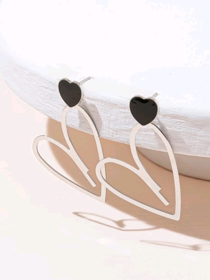 Aros corazón metalico - Imagen 2